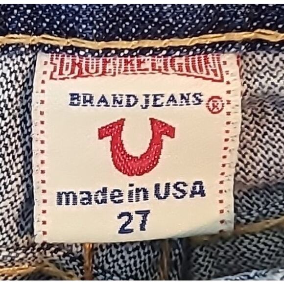 Vintage True Religion Joey Flare Jeans 26 USA Made Y2K - Picture 4 of 10